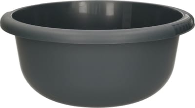Urban Living Afwasteil - kunststof - 10 Liter - D34 x H13 cm - antraciet - teiltjes - camping