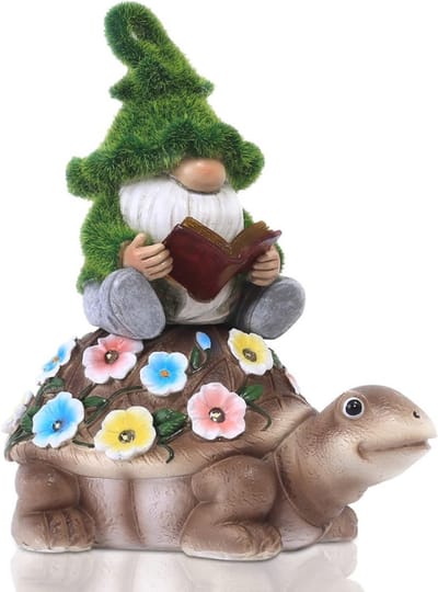 Thuys – Zonnelader Tuinbeeld – Dwerg Paard Schildpad Decoratie – LED Feeënlampjes – Tuinbeeld Cadeau