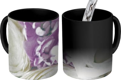 Magische Mok - Foto op Warmte Mokken - Koffiemok - Bloemen - Rozen - Natuur - Magic Mok - Beker - 350 ML - Theemok