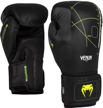 Venum Training Camp 4.0 Bokshandschoenen Zwart Neo Groen - 10 OZ