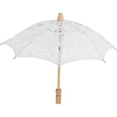 Kant Paraplu Bruiloft Bruids Parasol Paraplu voor Fotografie Requisieten BruiloftsbenodigdhedenS Wit wit