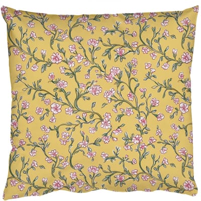Sierkussens - Kussentjes Woonkamer - 50x50 cm - Bloemen - Motief - Geel