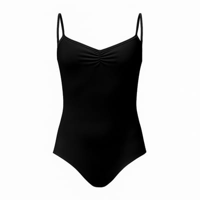 Dancer Dancewear - Zwart Balletpakje "Odette" met dunne bandjes - Dames - Maat 34 (maat S)