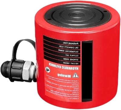 Hydraulische Krik - Fleskrik Cilinder - Voertuigen Hefen - 30 Ton Capaciteit - 50 mm Slag - Zilver
