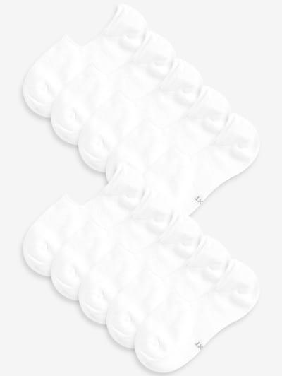 Next - Heren - 10 Paar niet-zichtbare sneakersokken - Wit