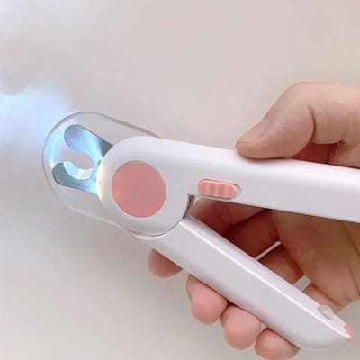 Nagelknippers voor huisdieren met veiligheidsbescherming om overmatig knippen van nagels te voorkomen LED-licht Ontworpen voor honden en katten Huisdierverzorging S gray