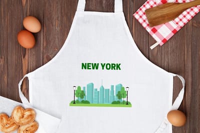 Akyol - new york stad Keukenschort - New york - mensen die naar new york zijn geweest of gaan - new york liefhebbers - souvenir - verjaardagscadeau - cadeau - kado - geschenk - verjaardag - 82 bij 71 cm