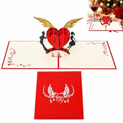 Dailygoods - 3D pop up wenskaarten verjaardag, verjaardagskaart liefde, Pop up D Kaart, Roze Kersenbloesem Valentijnsdagkaart, Wenskaart Met Envelop, Perfect voor Huwelijksverjaardag, Huwelijksgeschenk