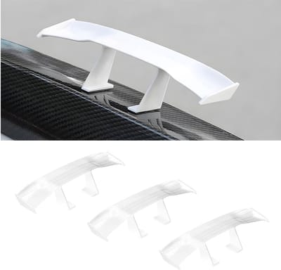 Allecto - Mini Spoiler Wing - Auto Exterieur Accessoires - Wit - Carbon Fiber Textuur - Universele Toepassing - 3 Stuks