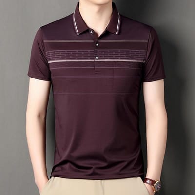 Zomer Revers Katoenen Korte Mouwen Heren T-shirt voor Mannen, Casual Real Pocket Daddy Plaid Basis Shirt voor Mannen op Middelbare Leeftijd 4XL black