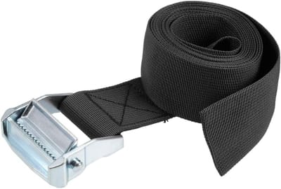 Spanband - Sjorband - Cargo Vastzetten - Cam Gesp - 25 Meter 5 cm - Zwart