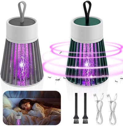 Anti Muggenlamp - 2 Stuks - Elektrische Muggenvanger - Insectenlamp - Muggenstekker - Vliegenvanger Elektrisch - Vliegenlamp voor Binnen & Buiten - Tegen Muggen, Fruitvliegjes en Motten - alternatief voor muggenstekker, muggennet, muggenspray