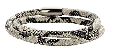 Montebello Armband Phylica - 316L Staal - Leer - 6mm - 19cm
