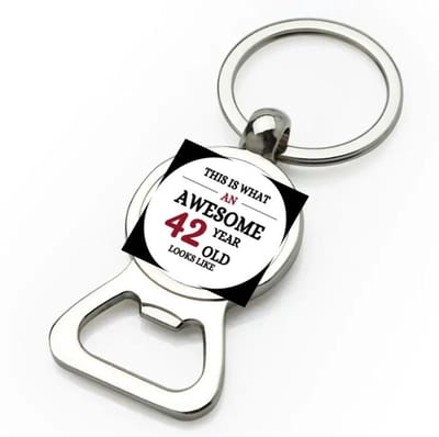 Akyol - an awesome 42 year flesopener - Hoera 42 jaar - 42 geworden - verjaardagscadeau - gift - kado - 9 bij 3 cm