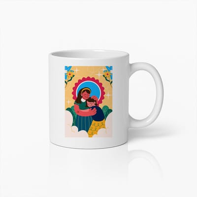 Hartverwarmende Moeder en Kind Knuffel Mok – Mooie Familie Liefde Koffiebeker