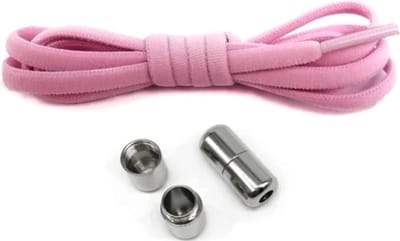 Elastische veters - (licht roze) - niet strikken - elastische veters zonder strikken - no tie - schoenveters - sportveters - rond - schoenveters - kinderveters