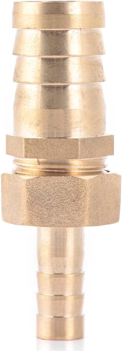 Hose connector reductie 10mm naar 19mm, messing slangkoppeling, slangkraan adapter voor water- en luchtleidingen
