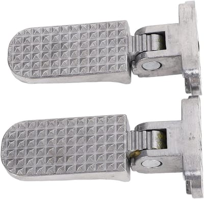 Opvouwbare Voetsteunen - Fiets Pedalen Vouwpedaal - Passagiers Comfort - Antislip Grip - 76 x 37 mm - Zilver