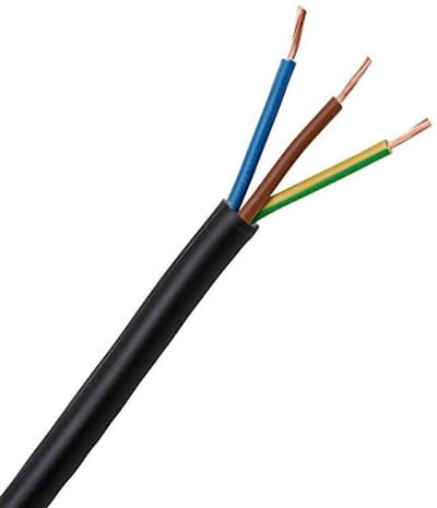 Slangleiding H05 VV-F 3G, 1 mm², 5 m, zwart - Ideaal voor Huishoudelijke Installaties