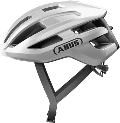 Fietshelm ABUS POWERDOME gleam silver M - 54-58 cm - zilver - Geschikt voor gebruik op racefietsen - gravelbikes - 230 g