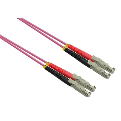 ROLINE glasvezelkabel duplex 50/125µm OM4, LSH/LSH, LSOH, violet, 0,5 m
