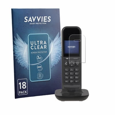 Savvies - Screenprotector voor Gigaset CL390 - Folie Beschermfolie transparant 18 Stuks