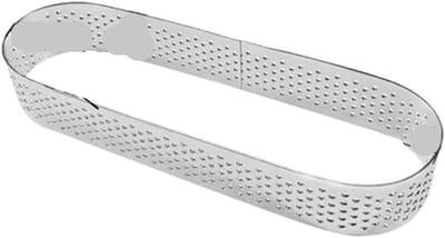 Taartringen Set - Bakvormen Mousse - Desserts Maken - Duurzaam Roestvrij Staal - 9.5cm Ovaal - Zilver