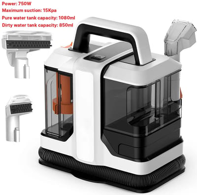 CYRO - Tapijtreiniger - Tapijtreiniger Machine - Bank Reiniger - Tapijt Reiniger 750W - Draagbaar - voor Auto, Dierenhaar, Bekleding - Wit