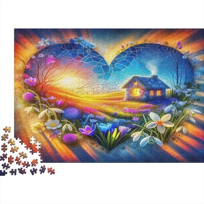 Bloemen Puzzel - Legpuzzel Stukjes - Ontspanning Thuis - Gerecycled Materiaal - 1000 Stuks - Kleuren