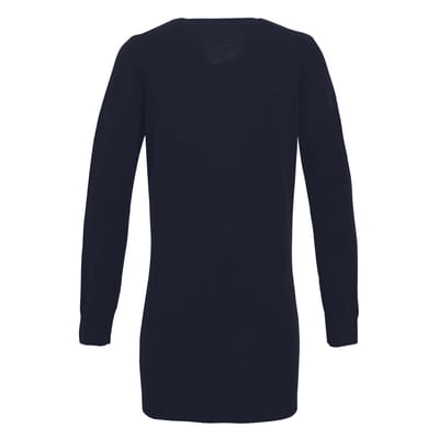 Premier Dames/Dames Longline V Hals Gebreid Vest (Marine)