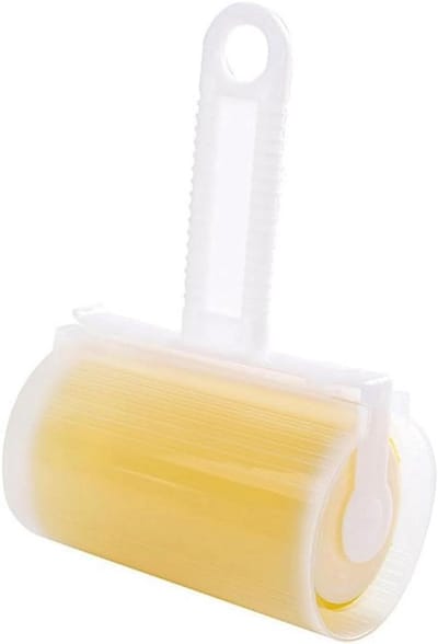 Pluisverwijderaar Roller - Kleding Reiniger - Kleding Verzorgen - Herbruikbaar Wasbaar - 17x10cm - Geel