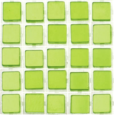 Glorex hobby mozaieken maken steentjes/tegels - 119x - lichtgroen - 0.5 x 0.5 x 0.2 cm per steentje - zelfklevend