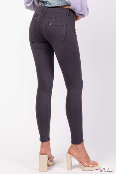 Broek Toxik3 met normale taille slim L750 antraciet grijs