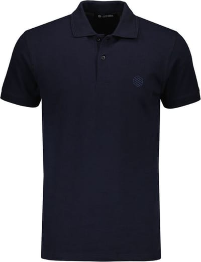 Gino Santi Polo Shirt Heren Basics | Navy blauw | Maat S