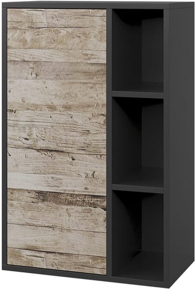 Vicco Berno Wandrek – 50.1 x 78.4 cm met 2 gesloten compartimenten Eik zwart/zand