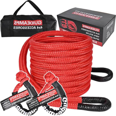 Kinetic Recovery Rope - Slepen Strap - Voertuig Herstel - 30% Elasticiteit - 1"x30ft - Rood