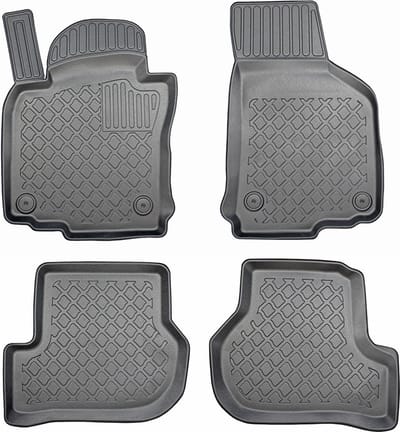 3D Automatten voor Volkswagen Golf 5, Golf 6, Jetta, Scirocco, Skoda Octavia 2 vanaf 2003 - 4-delig - TPE-Rubber