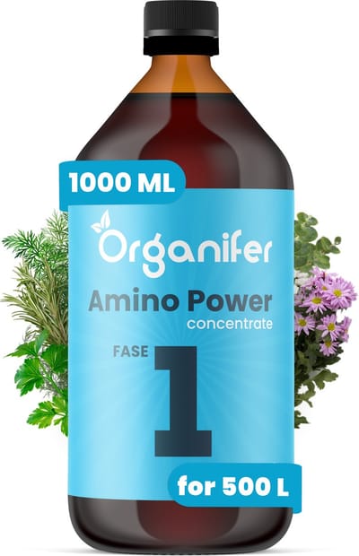 Vloeibare Meststof voor Groeifase - 1L  concentraat ( Voor 500 liter complete plantenvoeding) -  Amino Power fase 1 - o.a. voor Hydrocultuur - Binnenplanten - Tuin - Gazon - Kweken - Organifer