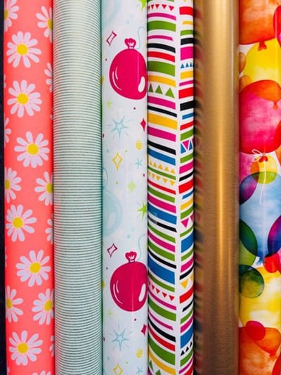 cadeaupapier op rol verjaardag feest 6 rollen – Inpakpapier- Breedte 70 cm - 2m lang