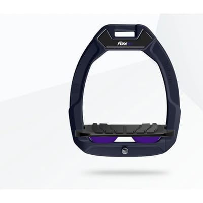Veiligheidstijgers voor paardrijden Schuin Grip Marine/Zwart/Paarse Flex-On Safe-On