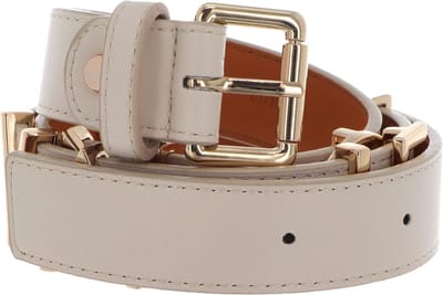 VALENTINO Riem Emma Winter Belt W120 Ecru / Oro Crème