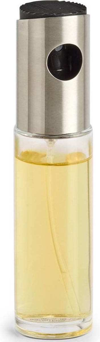 1x Glazen azijn/olie flesjes met sproeikop 100 ml - Zeller - Keuken/kookbenodigdheden - Tafel dekken - Azijnsprayflesjes - Oliesprayflesjes - Olie/azijn verstuivers