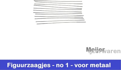 Figuurzaagblad voor metaal No. 1 lengte 13 cm nr. 1 -