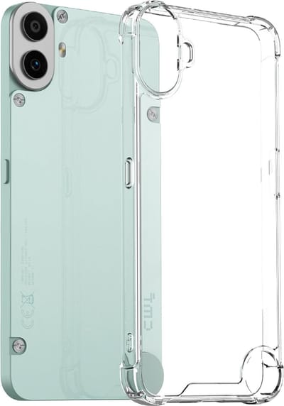 Casemania Hoesje Geschikt voor CMF Phone 1 - Transparant - Anti Shock Hybrid Back Cover