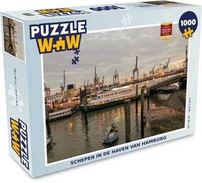 Puzzel Boot - Hamburg - Haven - Legpuzzel - Puzzel 1000 stukjes volwassenen