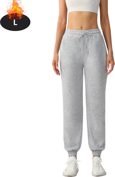 Livano Trainingsbroek Dames - Sportbroek - Trainingsbroek Lang - Trainingspak - Sportkleding - Grijs - L