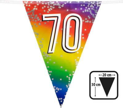 Boland - Folievlaggenlijn Rainbow '70' - Regenboog - Regenboog