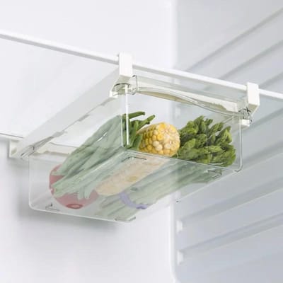 Koelkastlade Stijl Voedselopbergdoos, Fruitverpakkingsmachine, Schapdrager, Schuifbare Plastic Kookcontainer gray