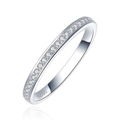 Elenza Sterling .925 Zilveren Ring met Zirkonia's-18mm