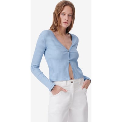 IRO Paris Silas T-shirt Azur Blue Size: XS | Long-Sleeved Tops Outlet | Dames | Blauw